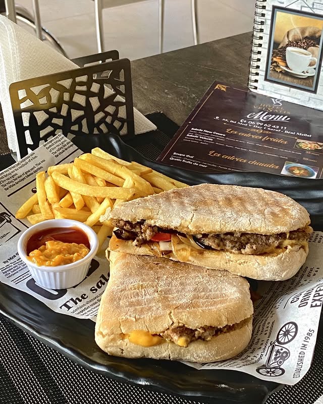 Velsatis panini with the house menu